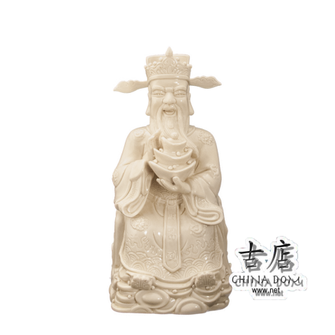 Статуэтка, фарфоровая "Цай-шэнь" — 財神 «бог/дух богатства»