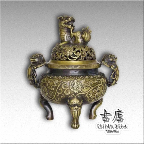 Китайская ваза, курильница "Цветы Лотоса" - ПРОДАНО